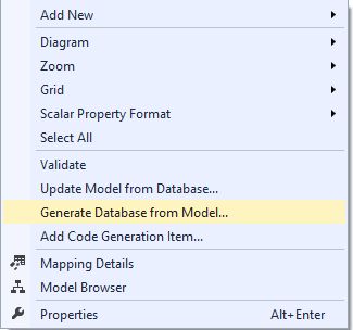Generate Database Model